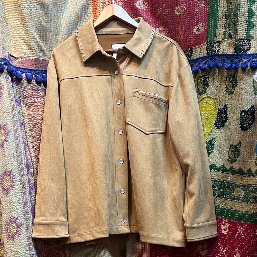 Bagatelle Collection New York Faux Suede Brown Jacket - XL NWOT